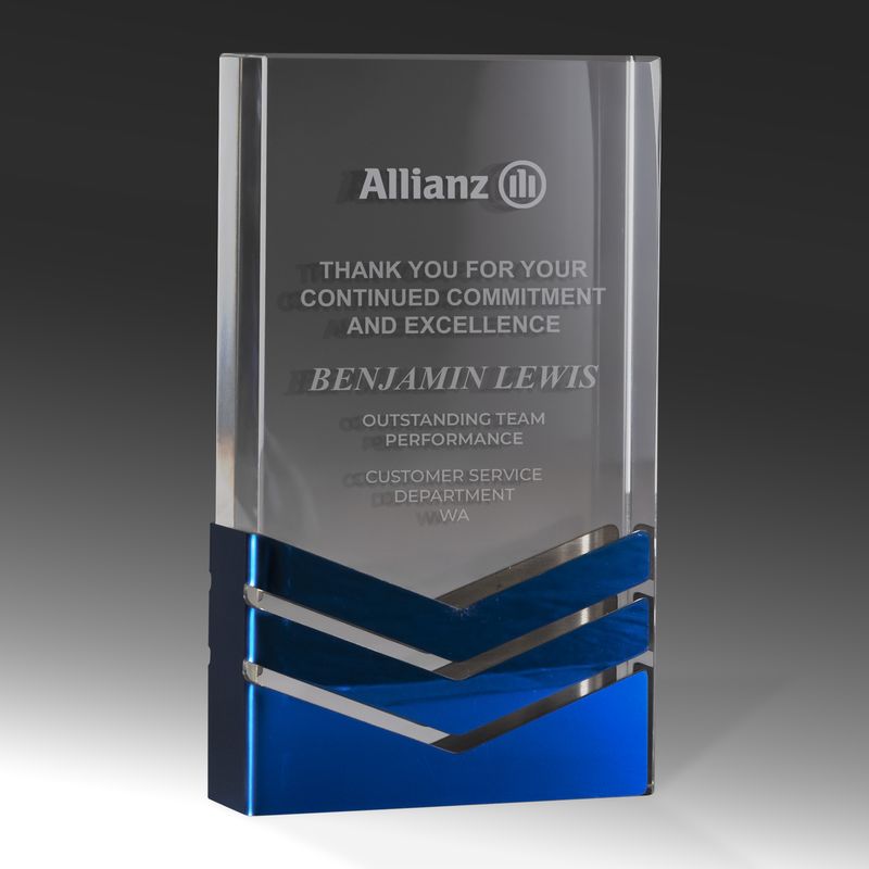 Blue Metallic Crystal-Rectangle