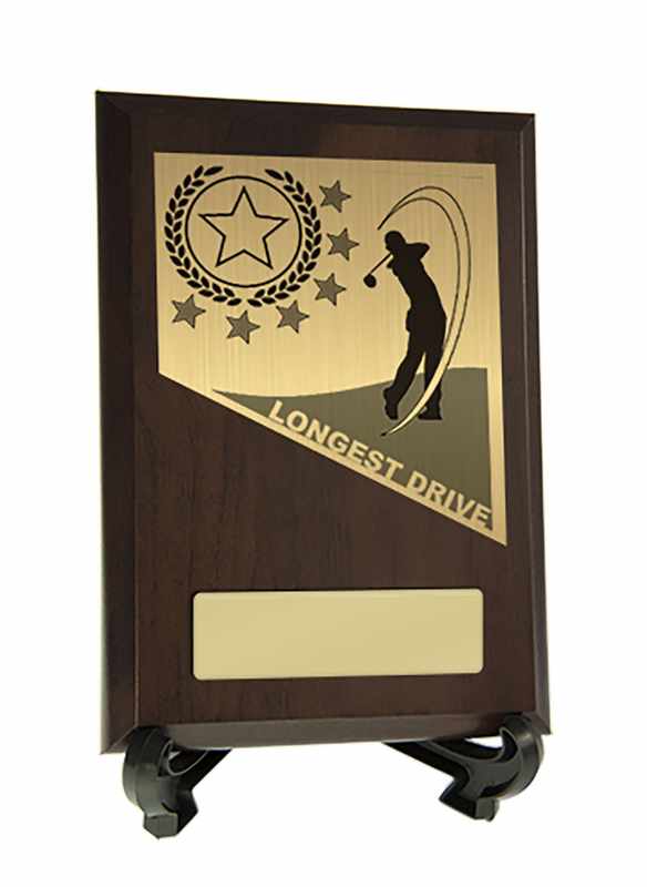 Plaque with Golf Longest Drive Trim 200mm